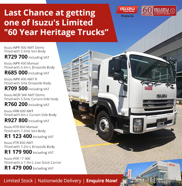 Isuzu limited 60 Year Heritage Trucks